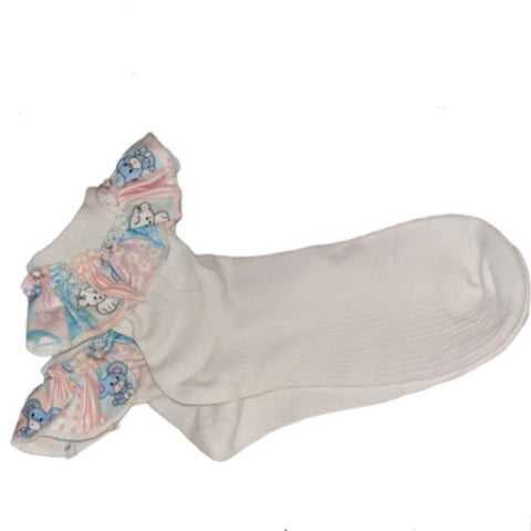 Lil Pastel Cuties Cutie Fabric Ruffle Socks