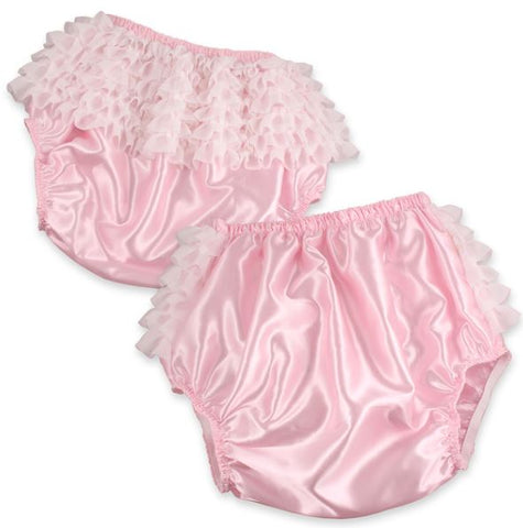 Pink Satin Rhumba Plastic Panties Rearz