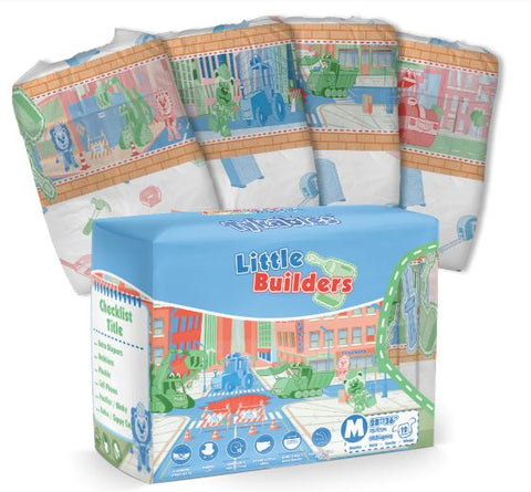 Tykables Little Builders 1 Pack Adult Diaper (10 Diapers) Full Pack