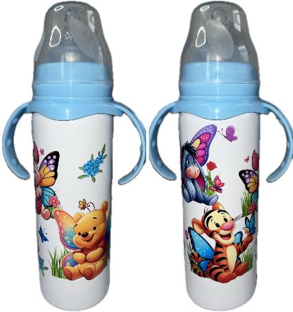 Bear & Friends New 8 Ounce Stainless Steel Bottle With Handle
