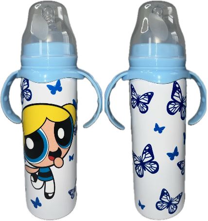 Hero Blue Girl New 8 Ounce Stainless Steel Bottle With Handle