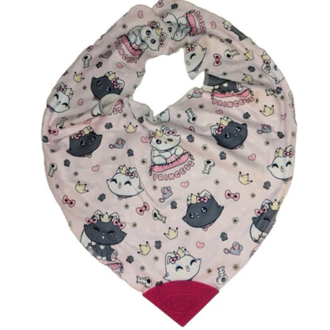 Adult Bandana Teething Drool Bib Princess Kitty