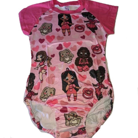 Lil Princess Raglan Short Sleeve Bodysuit Clearance xxs only