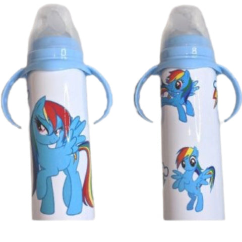 Pony New 8 Ounce Stainless Steel Bottle With Handle