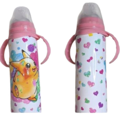 Poke New 8 Ounce Stainless Steel Bottle With Handle