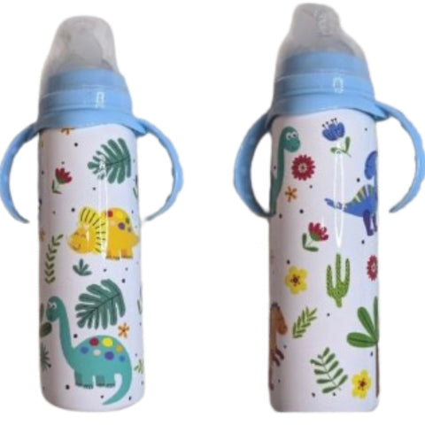 Dinosaur New 8 Ounce Stainless Steel Bottle With Handle