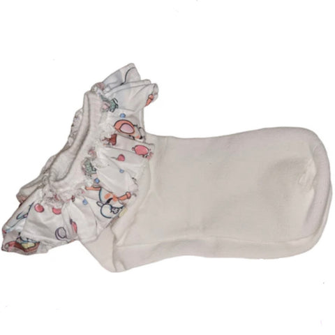 Breakfast Bunny Fabric Ruffle Socks