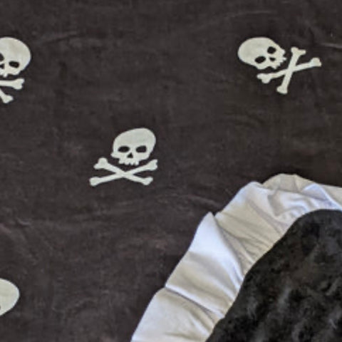 Goth Skull Snuggle Blankie Very Soft