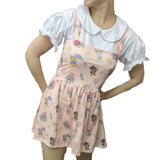 * Pink Lil Circus Suspender Jumper Skirt Dress Clearance
