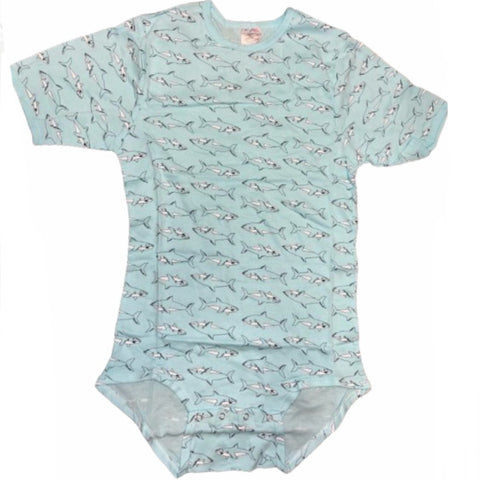 * Squishyabdl cotton Shark pattern Bodysuit - Limited Stocked (Special Size chart) Clearance