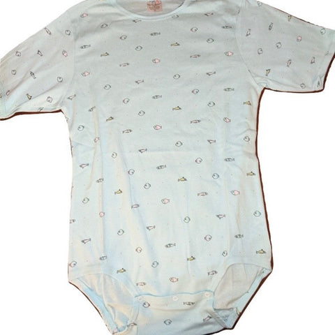 * Clearance Squishyabdl cotton Ocean Fish pattern Bodysuit - Limited Stocked (Special Size chart) m l