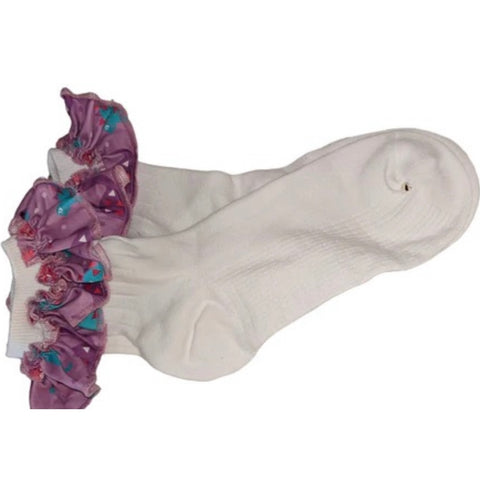 Lil' Baby Dino Fabric Ruffle Socks
