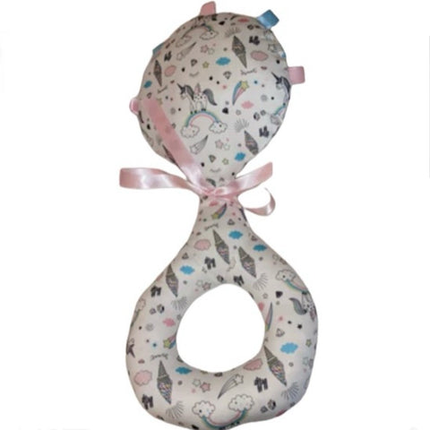 Unicorn Large Fabric Rattle Clearance