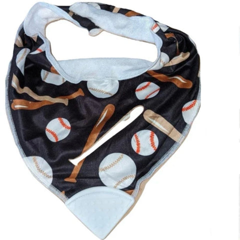 Adult Bandana Teething Drool Bib BaseBall