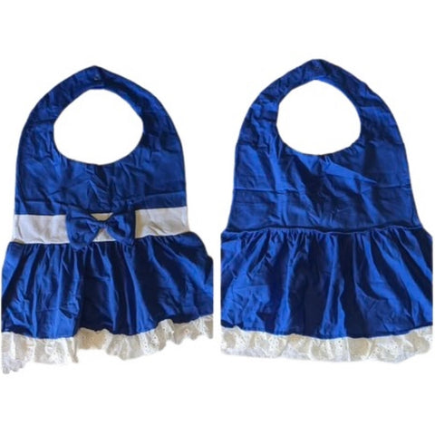 Adult Lil' Blue & White Princess Lace Bib Clearance