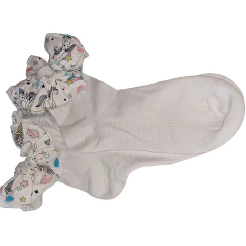 MAGICAL UNICORN Fabric Ruffle Socks