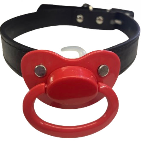 Pacifier Gag New ABDL Adult Black & Red Clearance