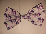 Pony synthetic leather Hair Bows Large 6.5" - 7"
