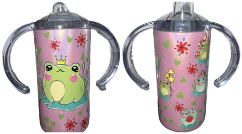 Frog New 12 Ounce Stainless Steel Sippy Training Cup With Handle