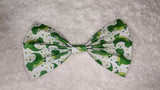 Dinosaur synthetic leather Hair Bows Large 6.5" - 7"