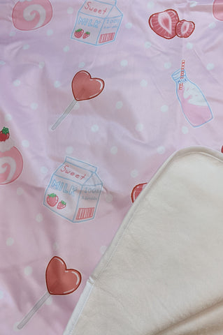 Lil Strawberry Sweeties Pink Adult Large 29" x 45" Changing Mat Pad