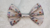 Bear synthetic leather Hair Bows Large 6.5" - 7"