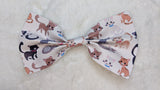 Kitty Cat synthetic leather Hair Bows Large 6.5" - 7"