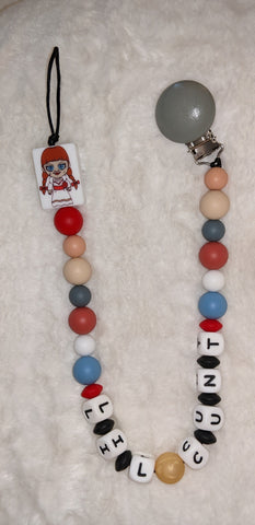 Halloween Lil Cunt Silicone Teether Pacifier Clip