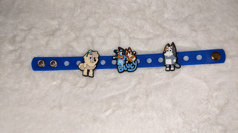 Blue Pup Dog New Super Cute Silicone Jibbiz Bracelet