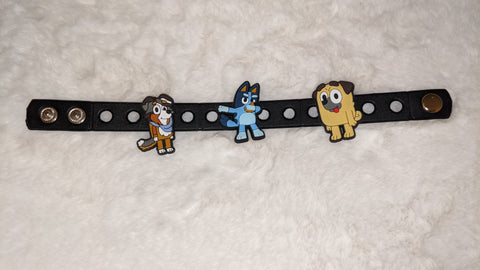 Blue Pup Dog New Super Cute Silicone Jibbiz Bracelet