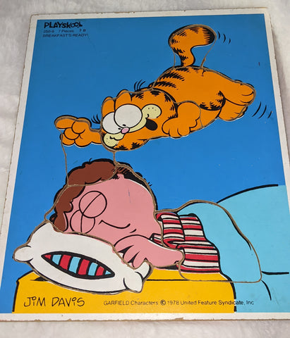 Playskool Vintage Garfield "Breakfast Is Ready" Puzzle SECOND CHANCE TOYS
