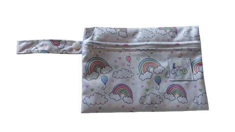 Pastel Dreamland Rainbows Pacifier CARRYING CASE BAG