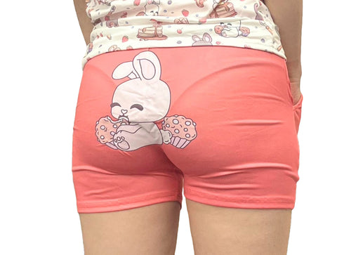 * Breakfast Bunny Matching Shorts with Pockets