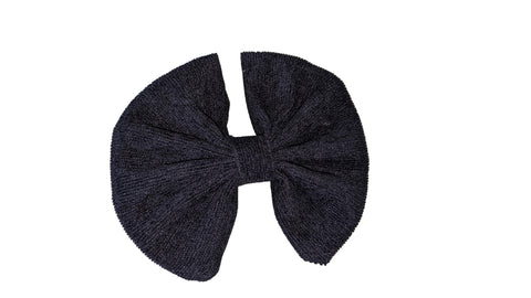 Black Boutique Fabric Hair Bow