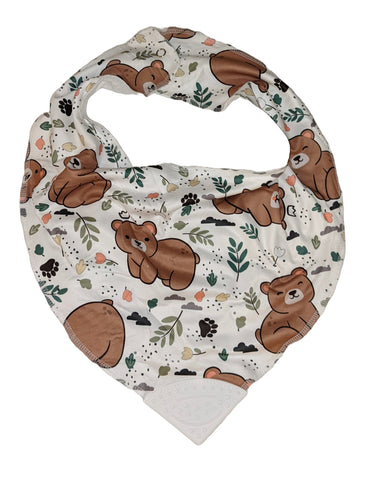 Adult Bandana Teething Drool Bib Fall Bear