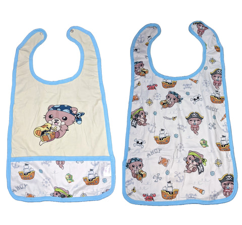 Otters Pirates Adult Baby Double Sided Bib