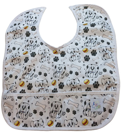 Spotted Pups Water Proof Bib with pocket