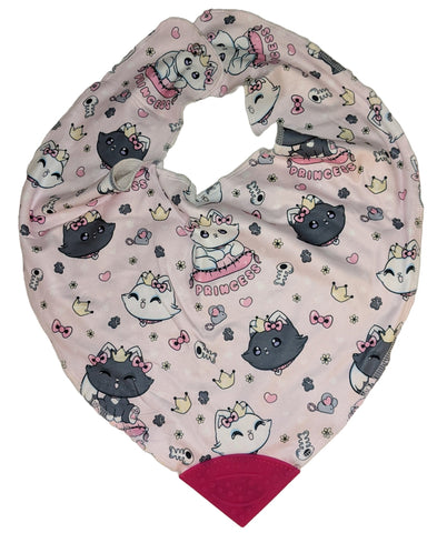 Adult Bandana Teething Drool Bib Princess Kitty