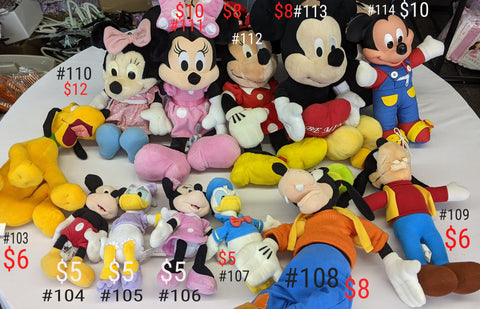 Mickey Minnie Mouse Plush Stiffies Second Chance Toys