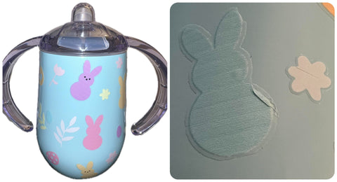 Easter Bunny New 10 Ounce Stainless Steel Sippy Training Cup With Handle