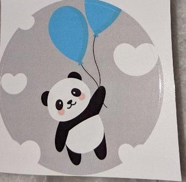 Up in the Air Panda Vinyl Sticker