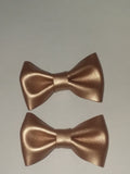 Metallic Color Leather boutique 2 pc hair bows set