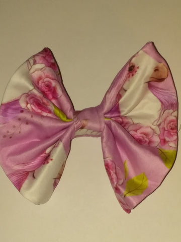 Floral Unicorn Matching Boutique Fabric Hair Bow Clearance