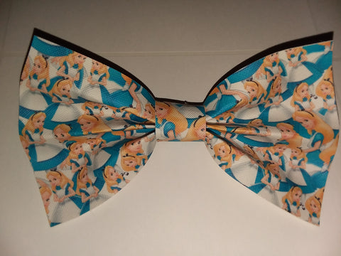Alice Synthetic Leather Hair Bows 6.5" - 7"