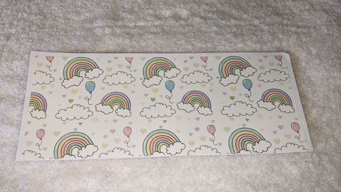 Vinyl Landing Strips Adult Diaper Sticker PASTEL DREAMLAND RAINBOWS