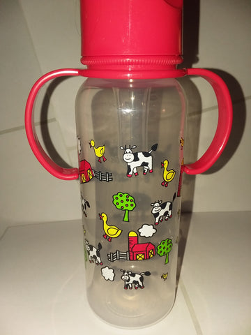 Animals Farm Bottle with removable handles and large adult silicone teat BB303