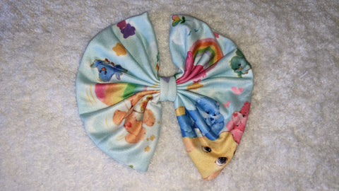 80's Rainbow Bears Boutique Fabric Hair Bow