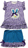 * Clearance Spring Time Bunny Matching Shorts Clearance xxs only