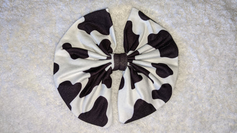 Cow Boutique Fabric Hair Bow