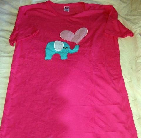 * Clearance Pink Elephants Cotton Shirt S & L only